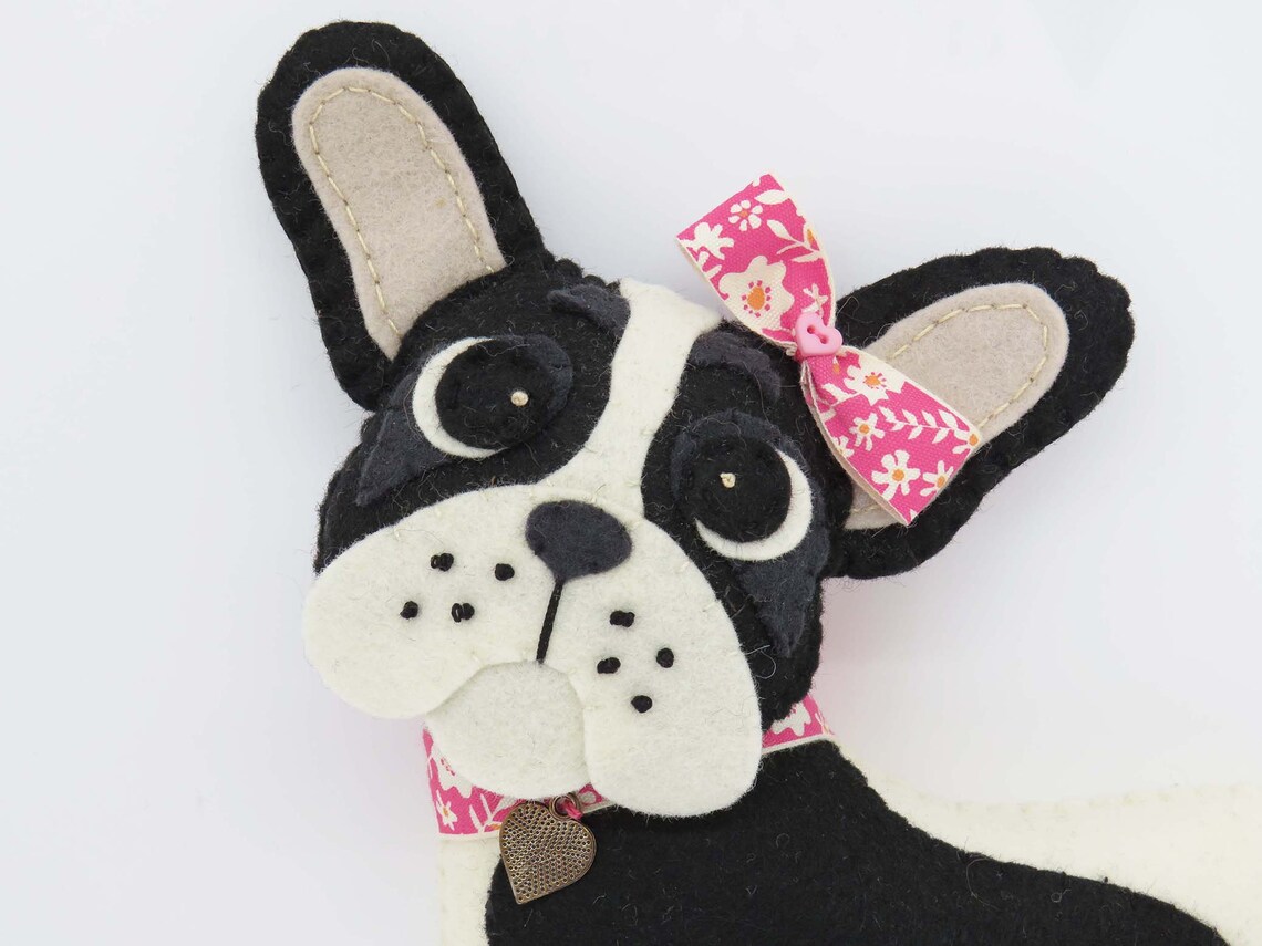 Dog Sewing Pattern French Bulldog Felt Plushie Pattern Dog Etsy