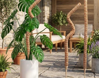Coco Coir Moss Pole for Plants, Bendable Plant Support Stake, Monstera Climbing Pole, Indoor Plant Trellis, Houseplant Growth Support