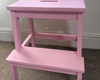 Custom Hand Painted Step Stool - Multiple Colours Available