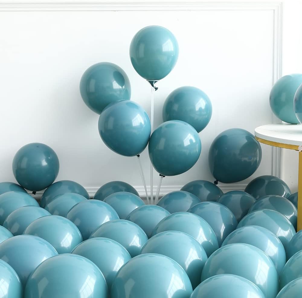 Dusty Blue Black Balloon Garland Arch Kit With Flag for Boy Etsy