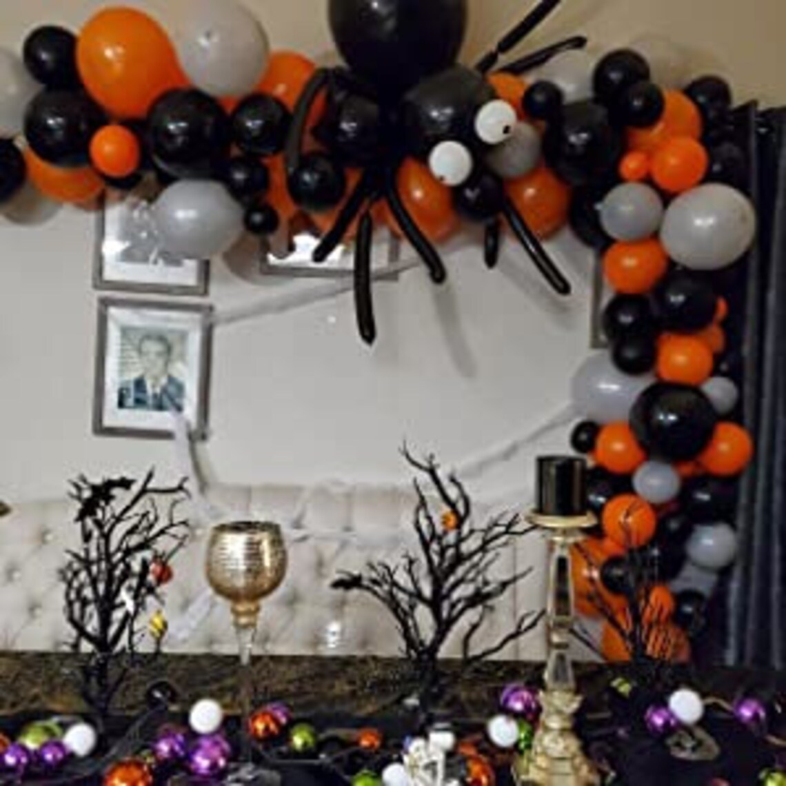 Halloween Balloon Garland Arch Kit With Black Orange Balloons Etsy
