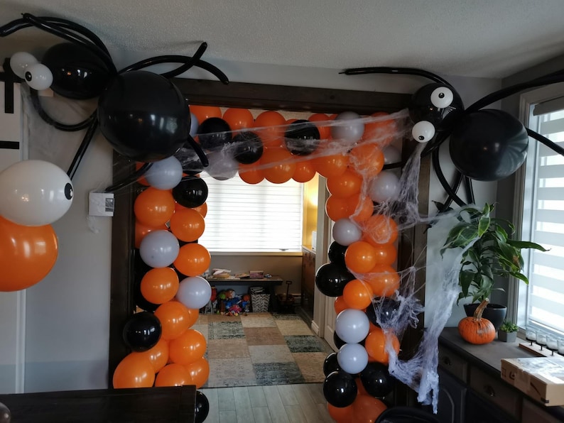 Halloween Balloon Garland Arch Kit With Black Orange Balloons Etsy
