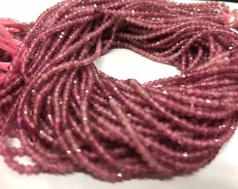 Pink Tourmaline Rondelles Faceted