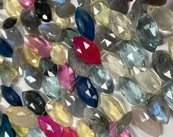 Multi Stone Marquise Faceted