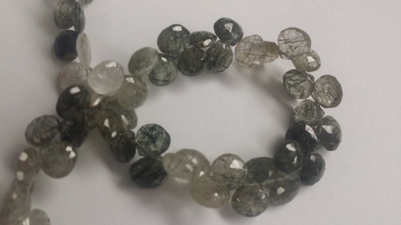 Moss Aqua Rutilated Hearts