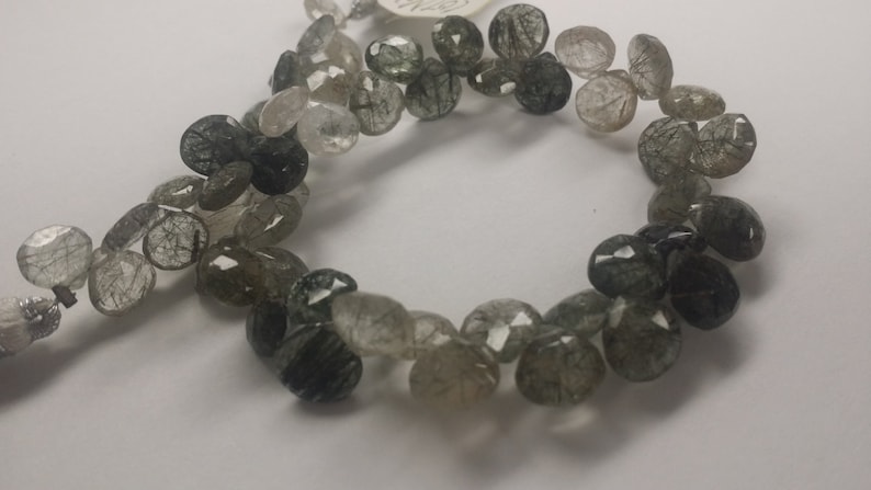Moss Aqua Rutilated Hearts
