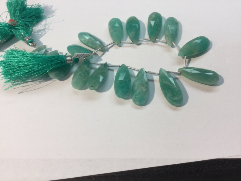 Natural Amazonite Pears Faceted