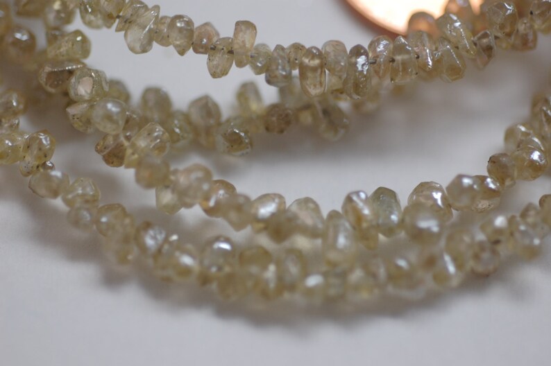Rough Cut Drop Yellow Natural Zircon Faceted Platinum Polished