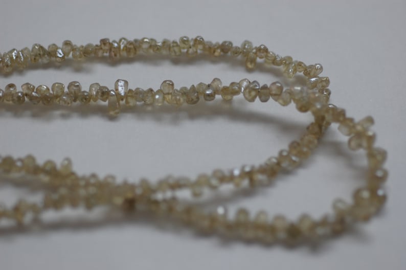 Rough Cut Drop Yellow Natural Zircon Faceted Platinum Polished