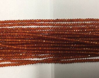 Orange Quartz Rondelles Faceted