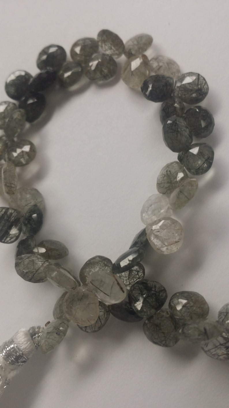 Moss Aqua Rutilated Hearts