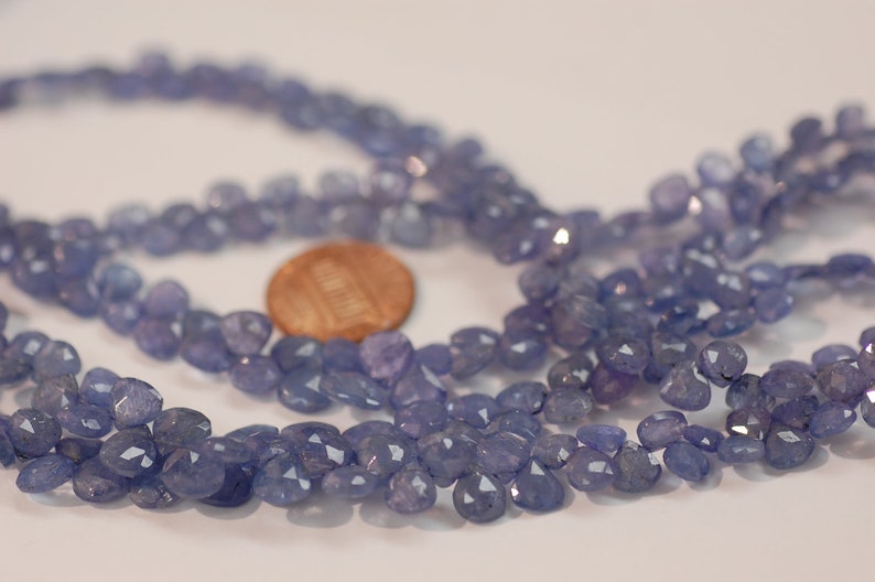 Tanzanite Hearts Faceted NATURAL