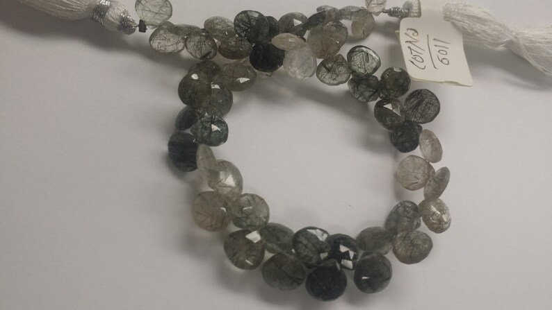 Moss Aqua Rutilated Hearts