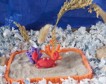 Crab and corals spray holder - hamster spray holder - small animal accessories
