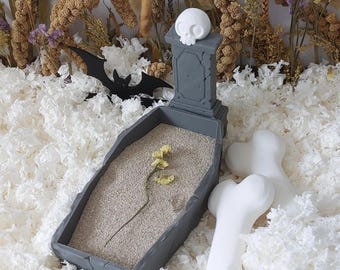Grave sand bath - Halloween cage acccessory - hamster sand bath - hamster enrichment accessories