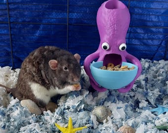 Octopus feeder - small animal feeder - ocean themed cage