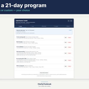 ADHD Habit Tracker Toolkit | Dopamine Menu, Habit Stacking Planner imagen 2