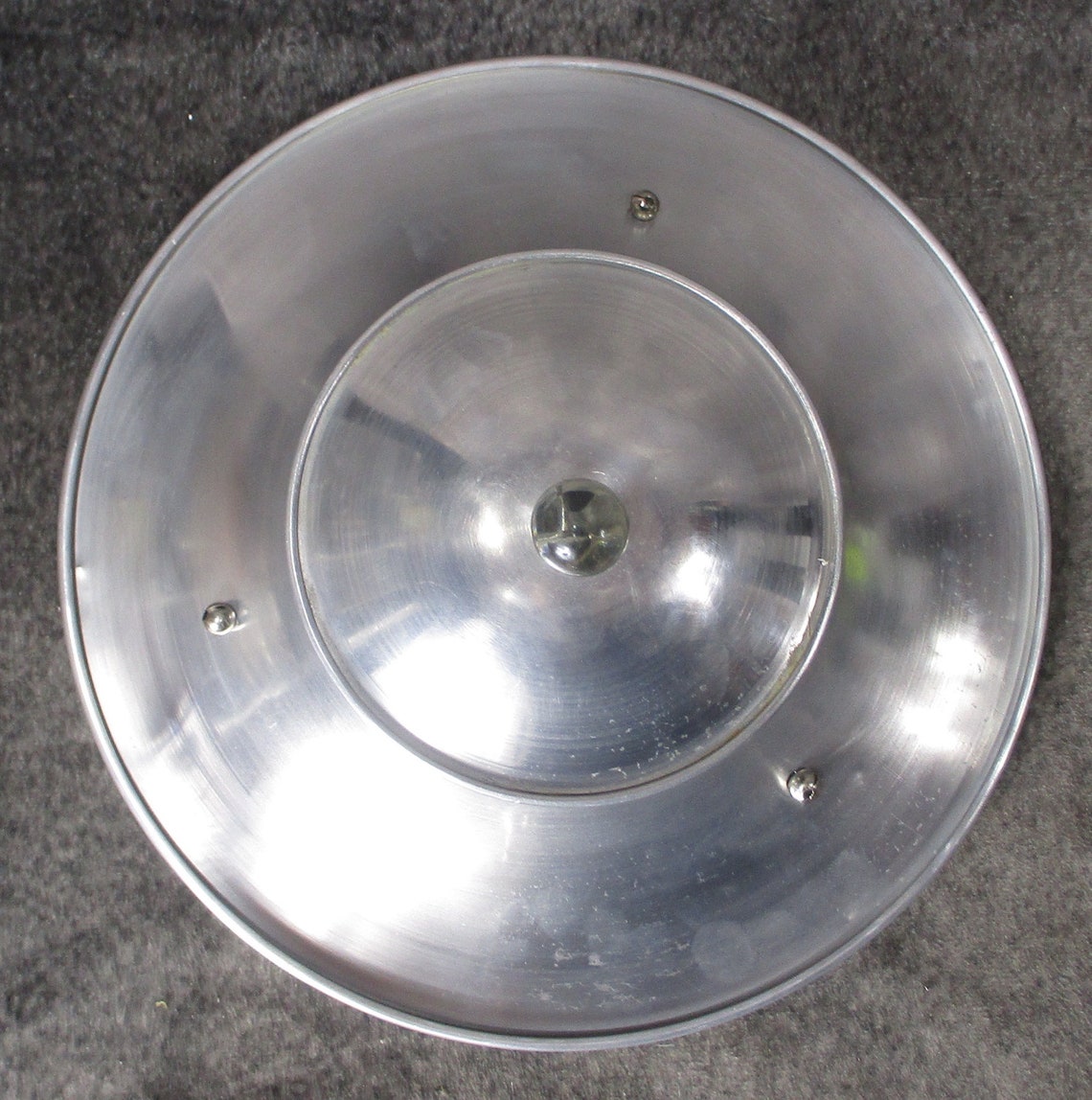 1935 Art Metal Company Machine Age Art Deco Double Shade Etsy