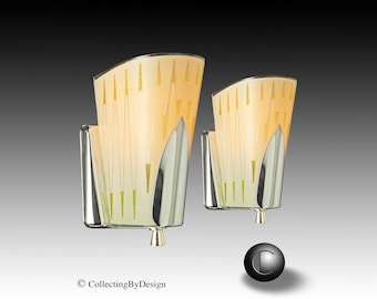 PAR de apliques de mediados de siglo de la era atómica, c.1960 - RESTAURADOS