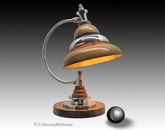 Iconic MARKEL L-111 Streamline Modernist Art Deco Desk Lamp c.1937  RESTORED