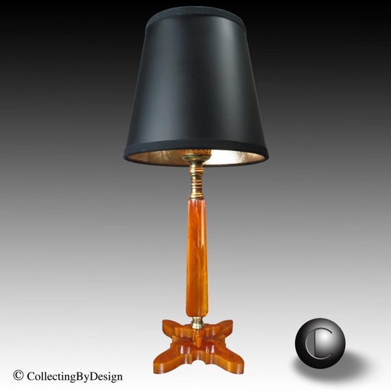 ベークライト Bakelite vintage 本 Vintage Machine Age Art Deco Butterscotch Catalin/bakelite Lamp C