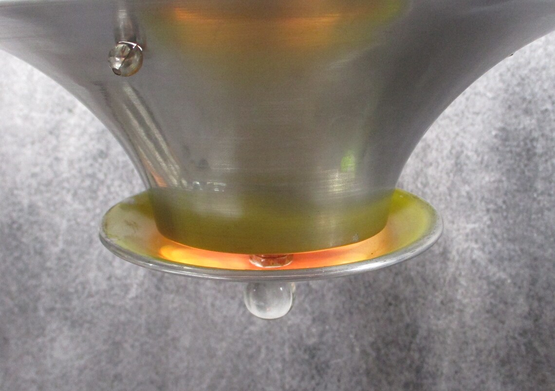 1935 Art Metal Company Machine Age Art Deco Double Shade Etsy