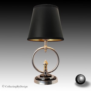 Petite Chrome & Bakelite Skyscraper Art Deco &quot;Circle&quot; Lamp c.1933  RESTORED