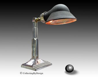 Skyscraper Art Deco Chrome Mercury Shade Desk Lamp c.1933