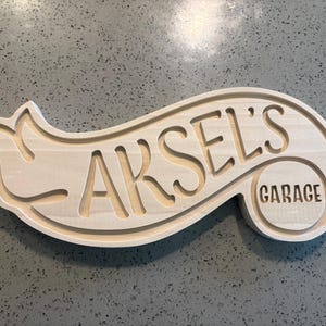 Hot Wheel Garage Sign