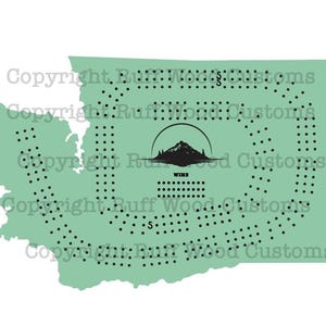 Motif de planche de cribbage Washington SVG