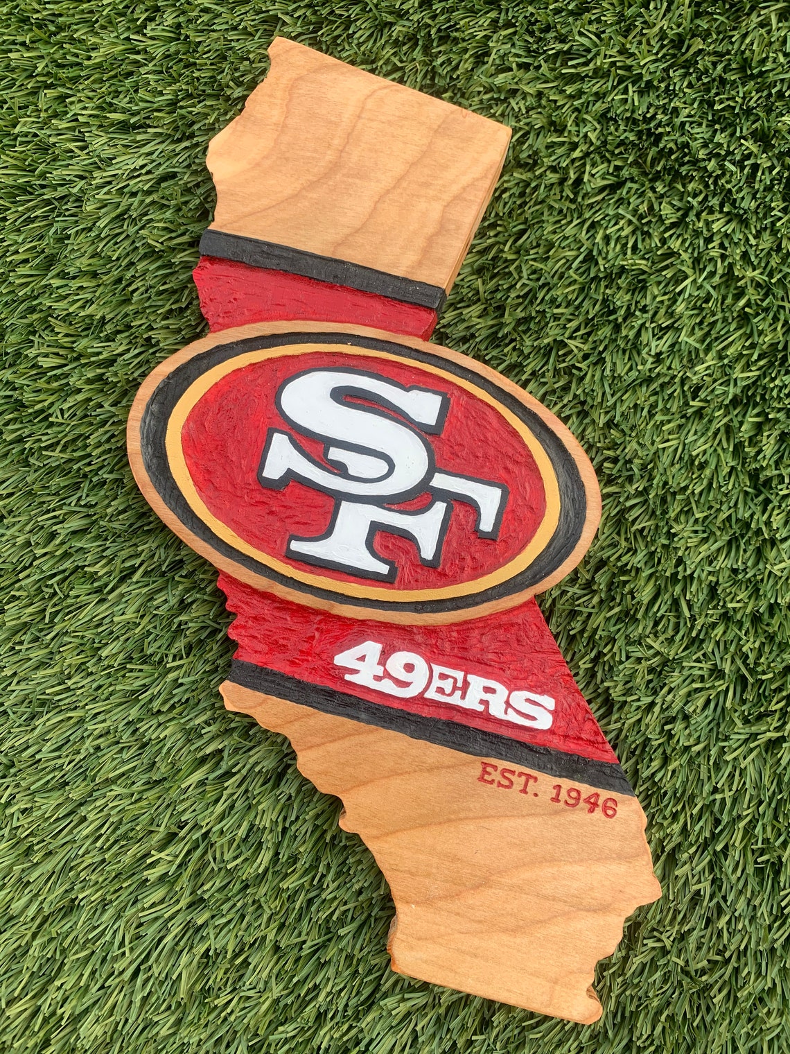 NFL Hand Carved Wooden Plaques Etsy