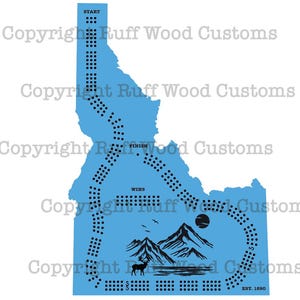 Idaho Cribbage Board Muster SVG