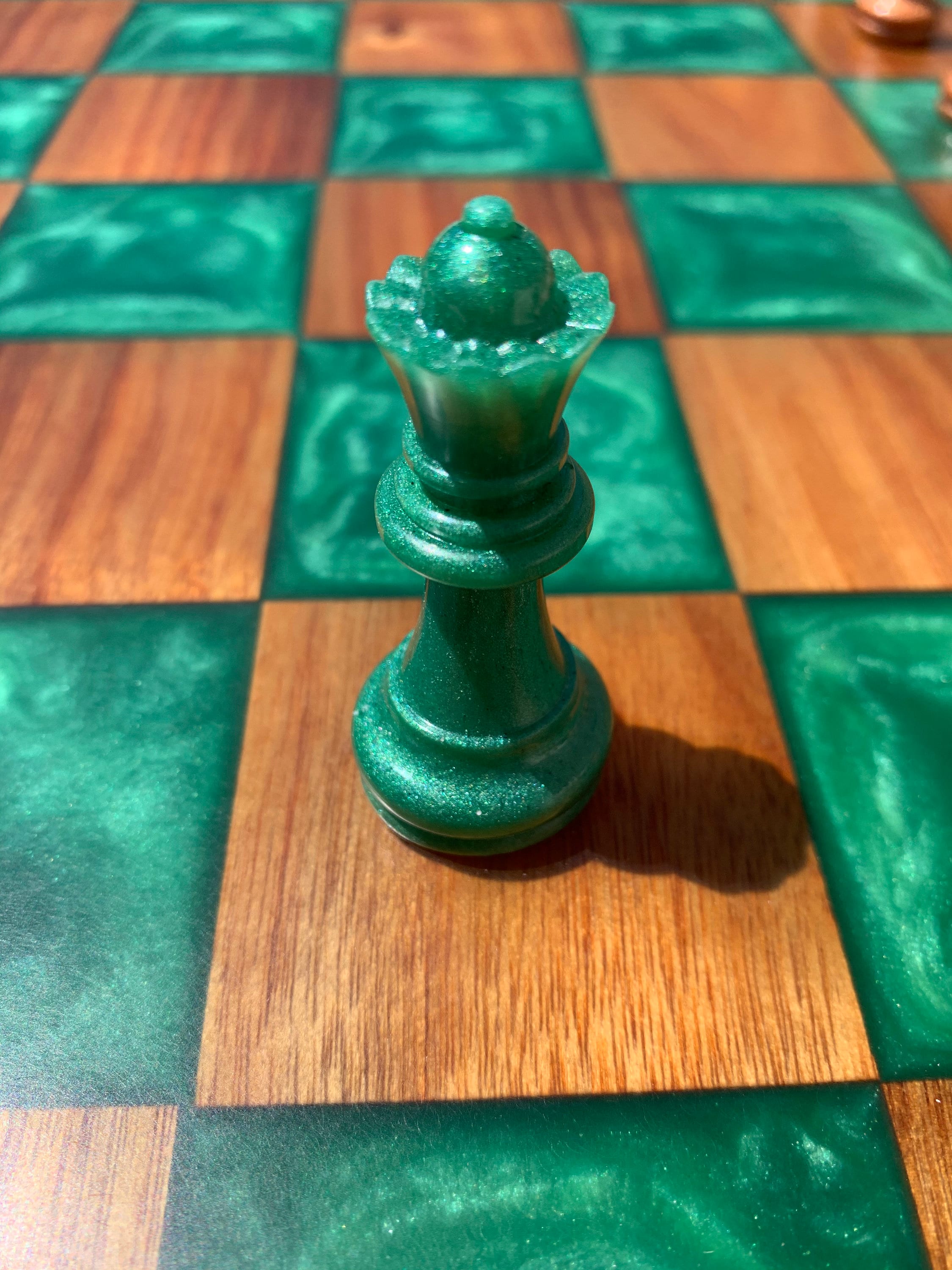 Tableros de ajedrez de madera y resina personalizados Etsy