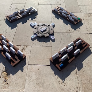 Mexican Train Domino Hub & Holders