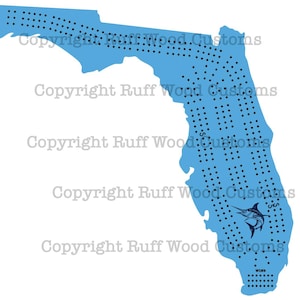 Florida Cribbage Board Muster mit Bonus SVGs