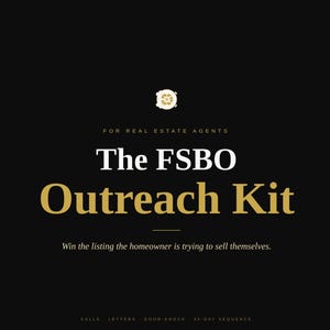 FSBO Outreach Kit | Real Estate Prospecting Scripts, Calls, Letters (PDF Download)