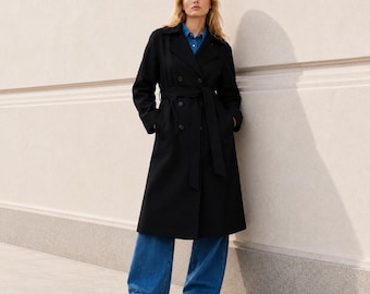 Madewell Double-Breasted Trench Coat True Black XXS NWT Classic Jacket