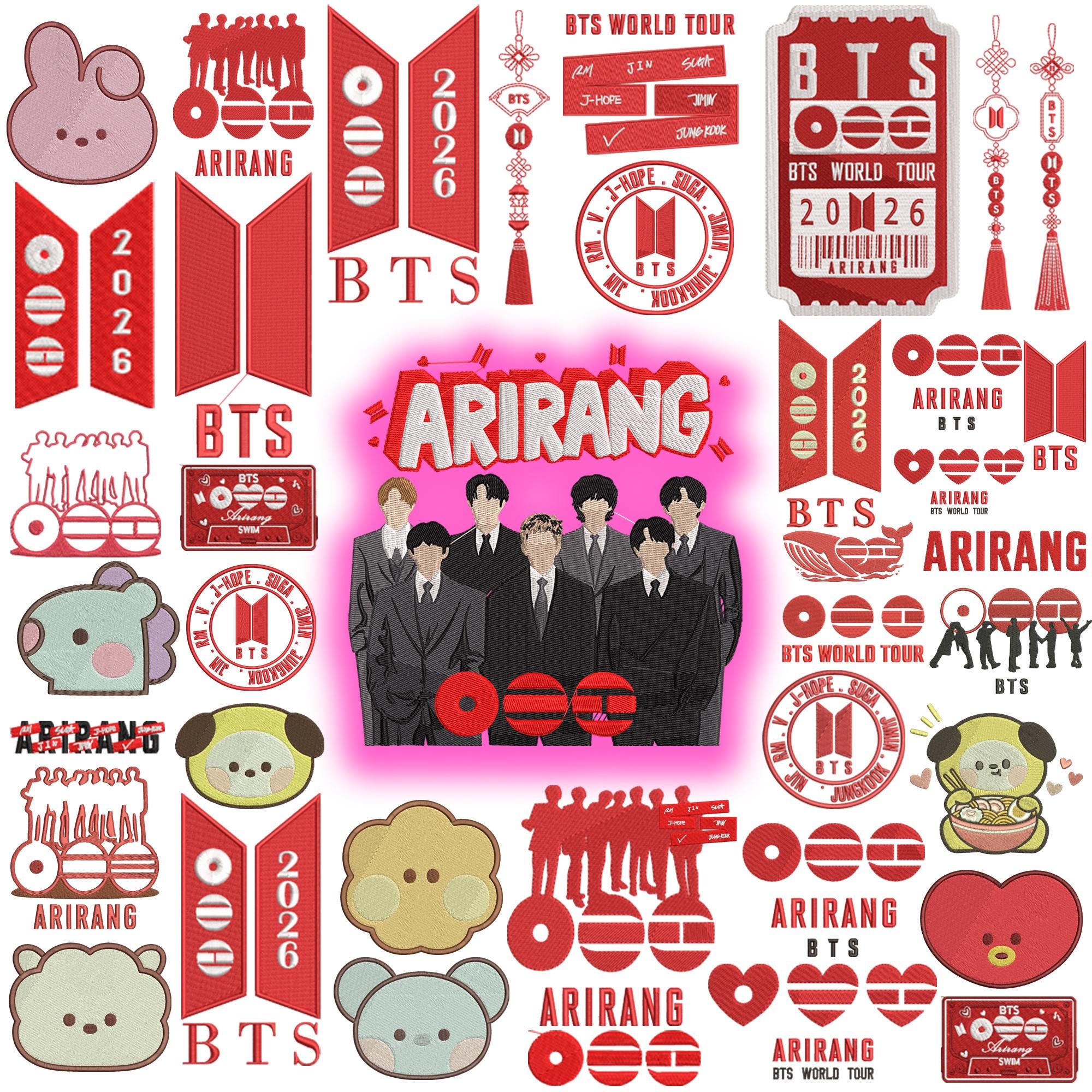 Bts Name Sticker - Etsy Israel