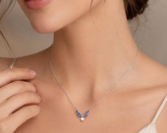 Minimalistische zilveren ketting, hanger met ster, groene kralenketting, leuke sieraden cadeau voor haar