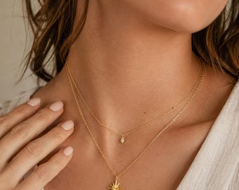 Celestial Star-ketting, goudgelaagde ketting, minimalistische hangersieraden voor dames