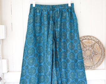 Luxe Recycled Silk Palazzo Pants, Large, #129