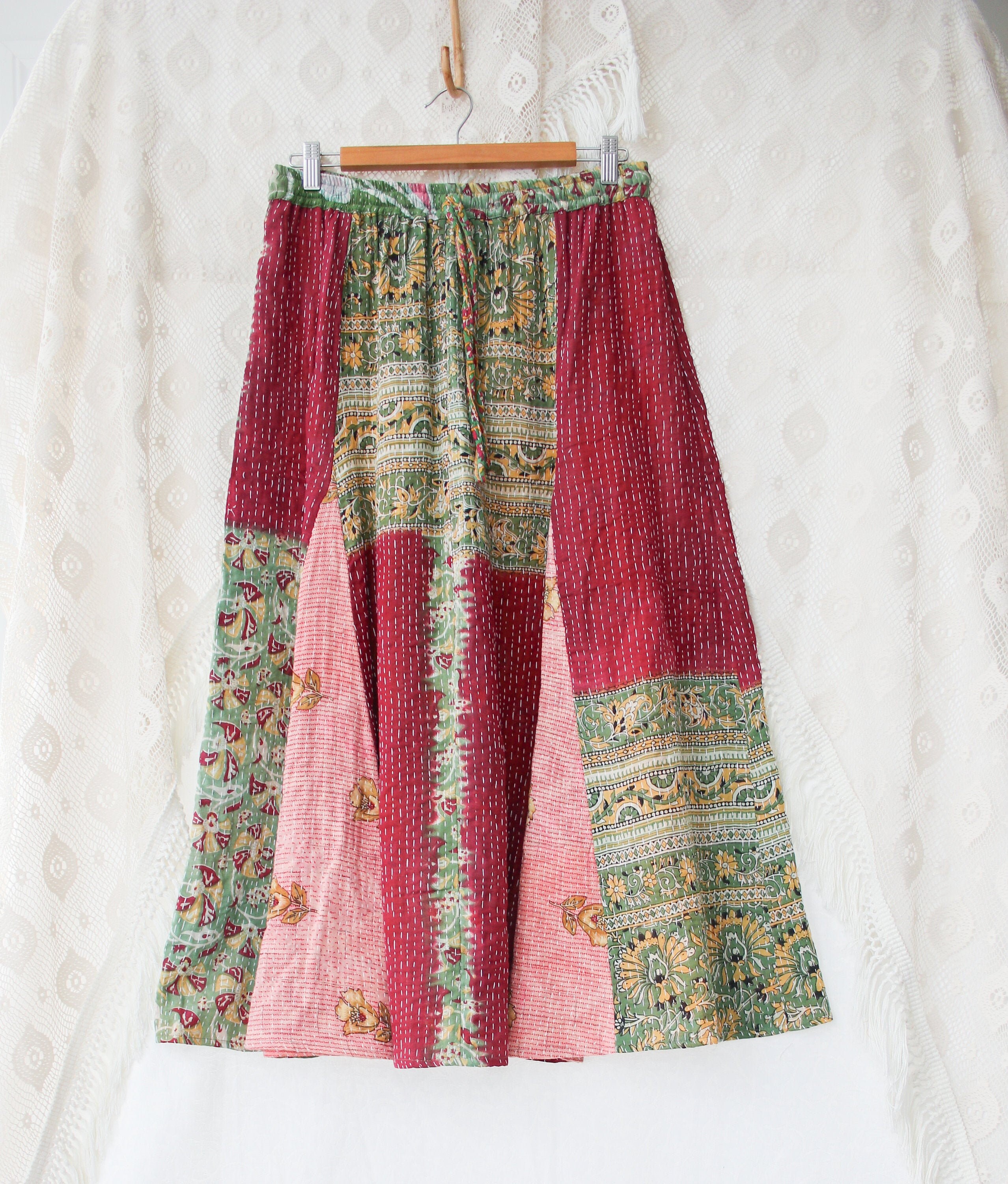 Kantha Skirt Kantha Midi Maxi Skirt Handmade Indian cotton | Etsy