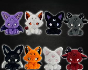 Dark Gothic Plush Creature Doll Creepy Cute Handmade Fantasy Animal Alternative Plush Gift