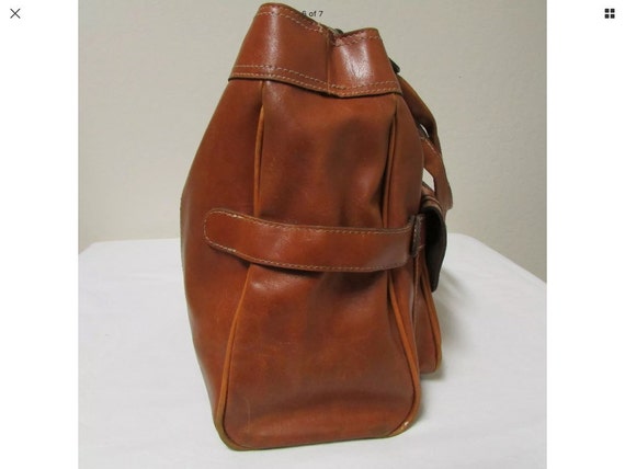 Large Beautiful Brown Satchel Shoulder Messenger … - image 4