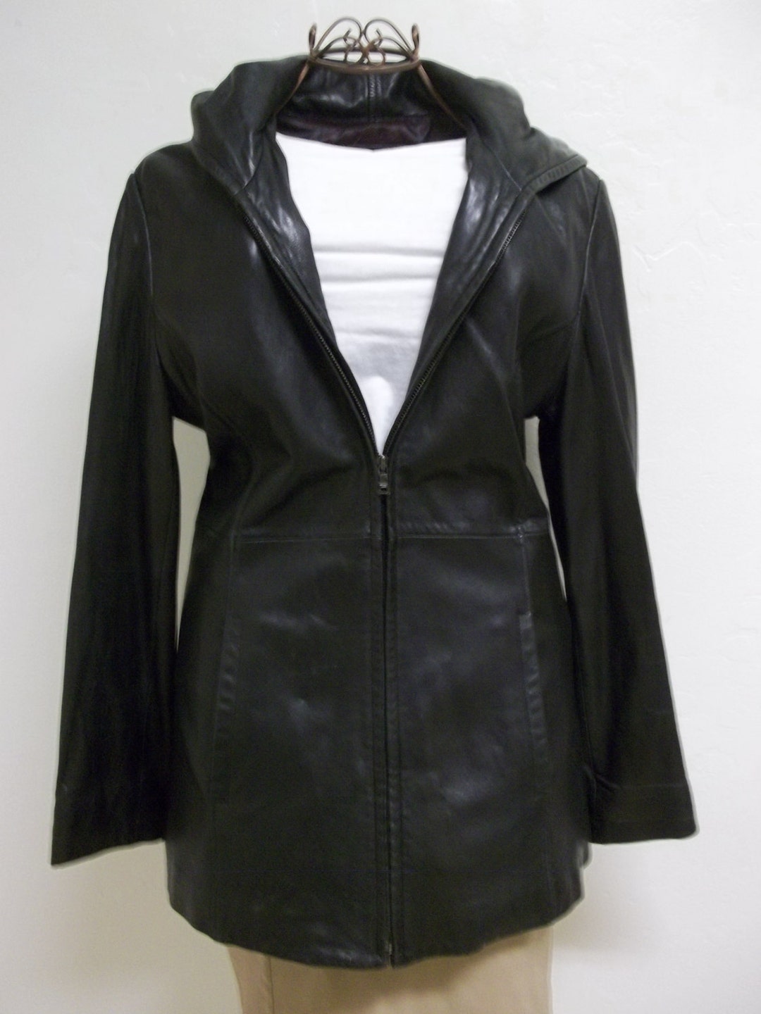 Andrew Marc New York Brand Women's Medium Black Leather Jacket