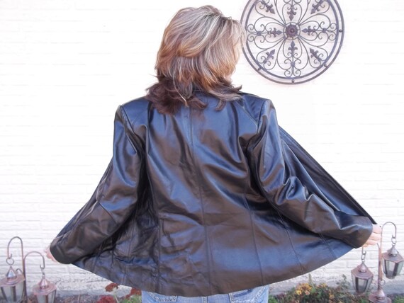 Carol/'s Rose Garden Blank card Black Leather jacket on cover