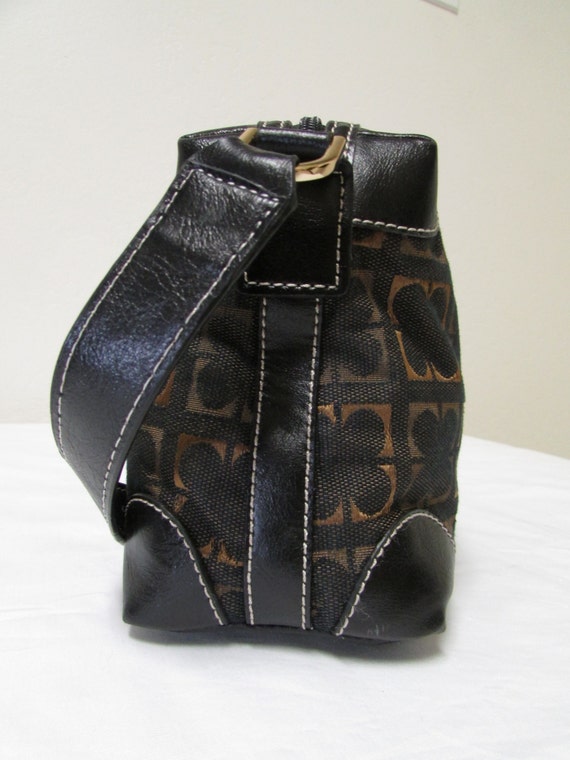 Vintage Liz Claiborne Black With Brown And Gold F… - image 2