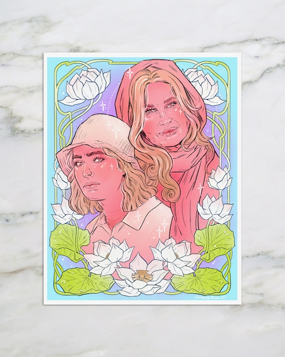 White Lotus - Tanya + Portia - Jennifer Coolidge - Illustration Artist Print