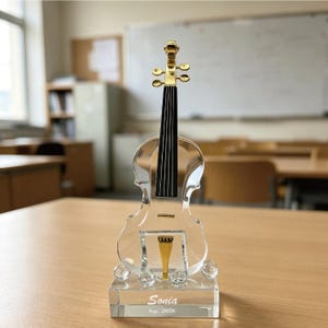 Violin Crystal Art Figurine - Etsy