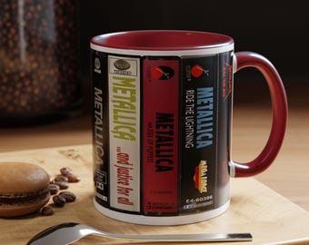 Metallica Albums Cassette Collection Retro Accent Mug